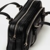 Cartera al hombro Lagoon en efecto cuero liso Negro