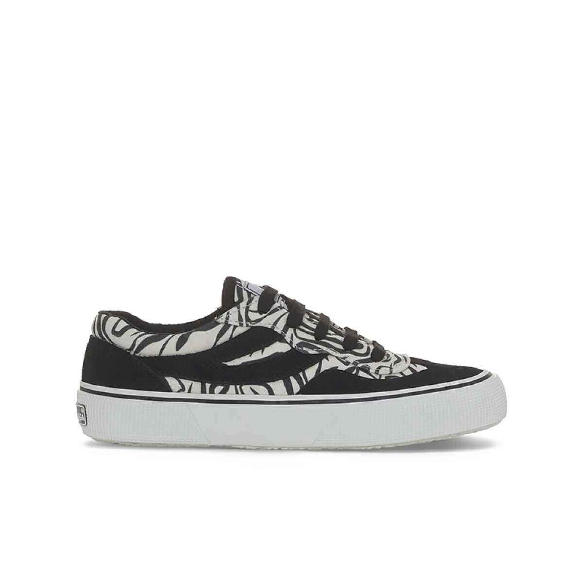 Championes Superga 2941 Revolley Zebra Print - Negro 
