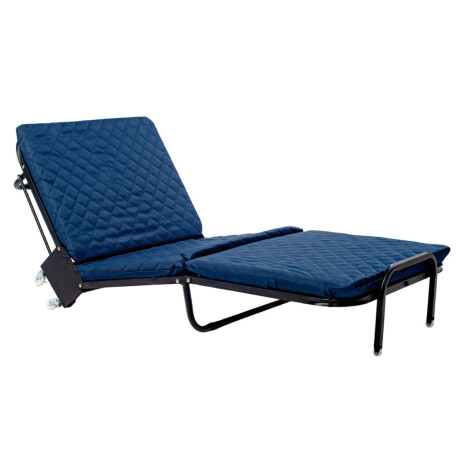 Catre Cama Plegable 180x75cm Acolchonado P/camping Azul