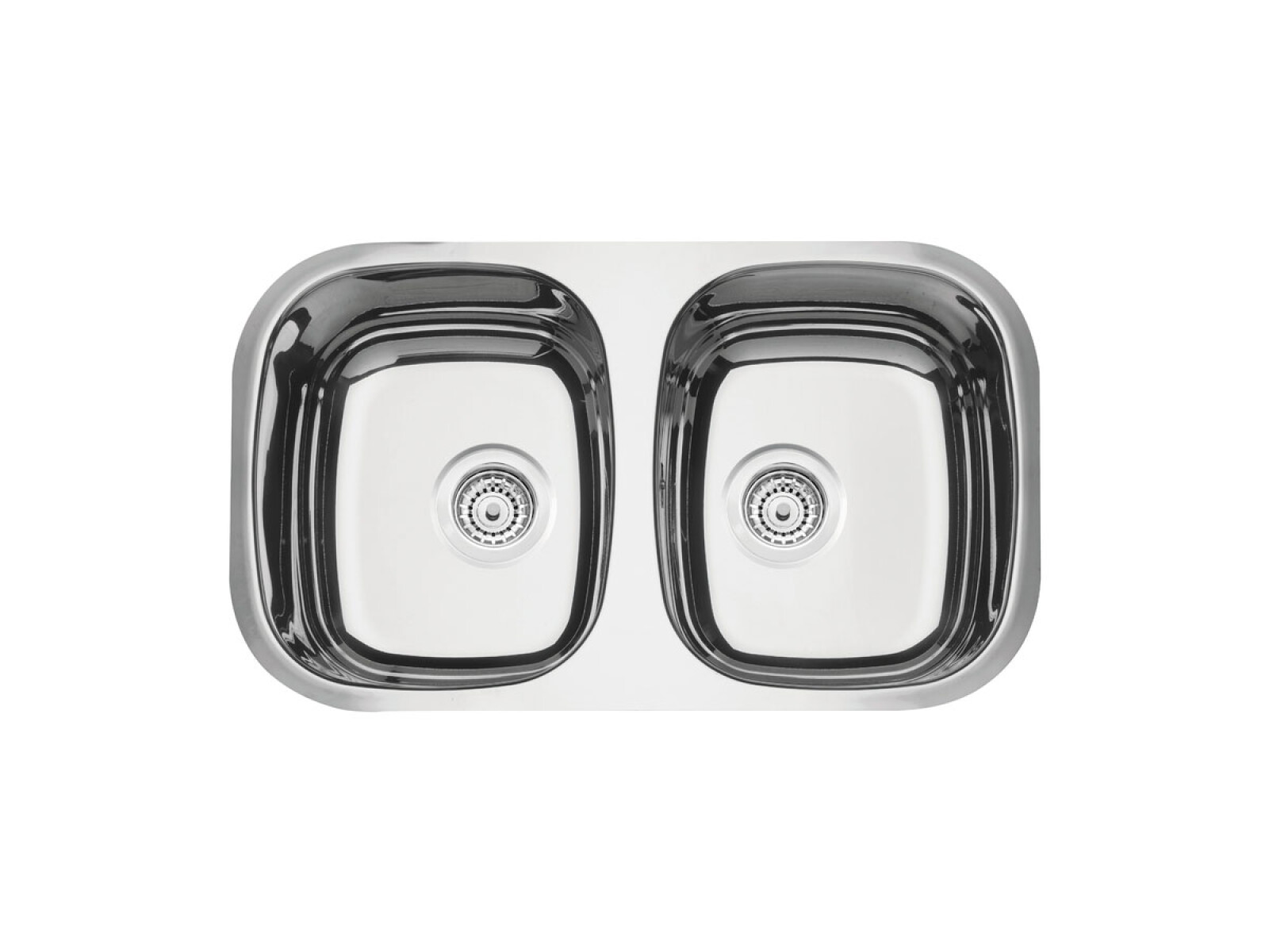 Pileta De Cocina Pulida Valvula 4 Y 1/2 72.2X40X15.2 Cromo 