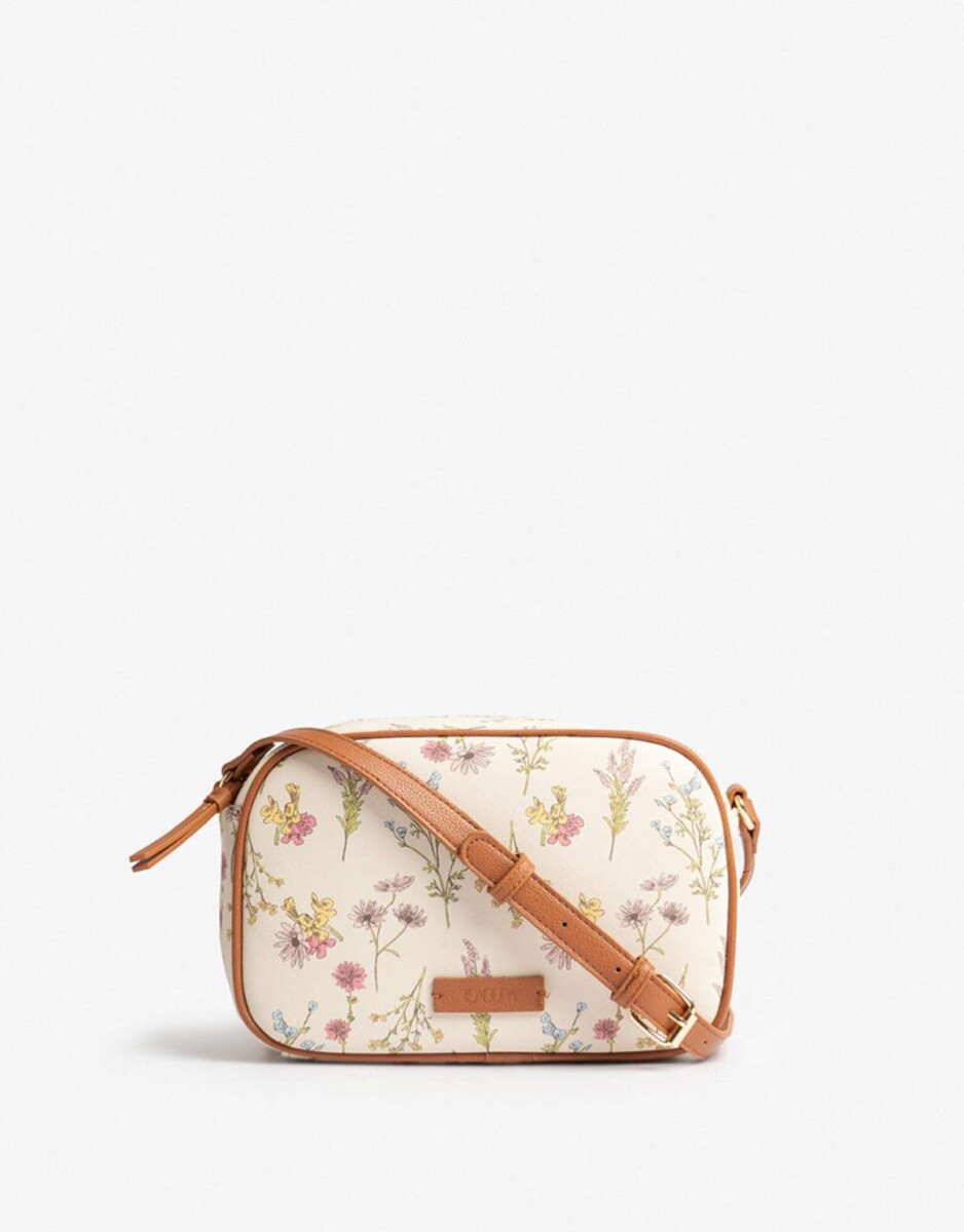 Bandolera Efecto Trenzada - Estampado Flores 