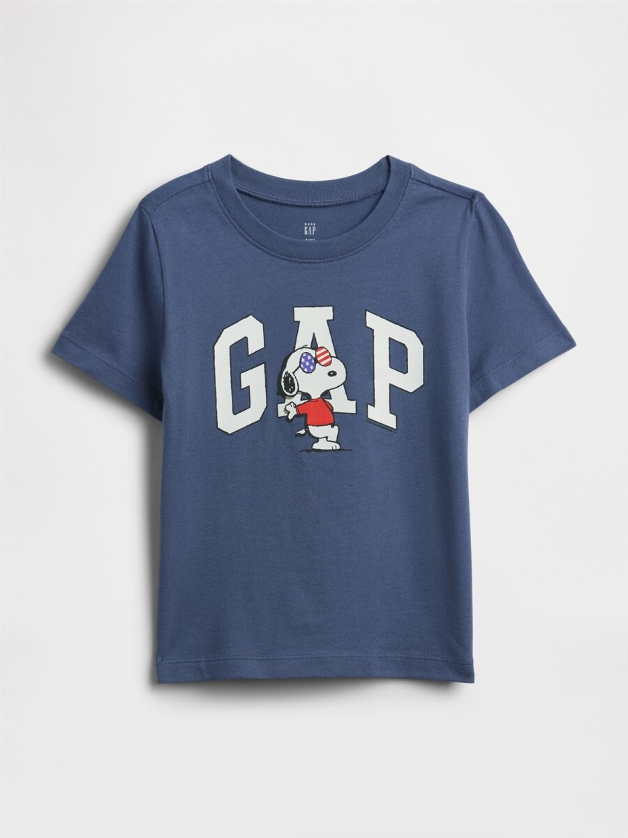 Remera Logo Snoopy Toddler Niño - Quiet Blue 