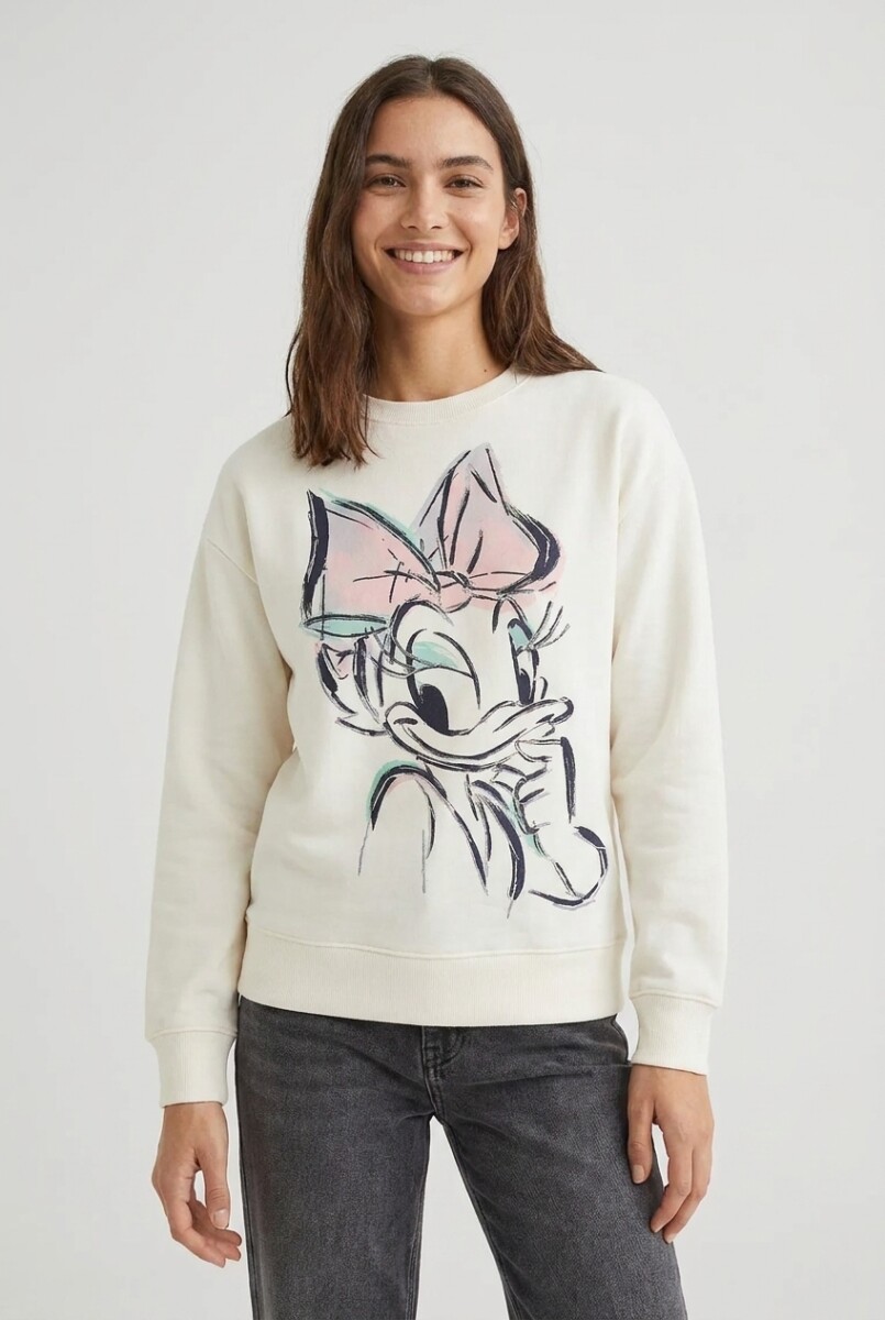 Buzo frisa m/l mujer DAISY - Blanco 