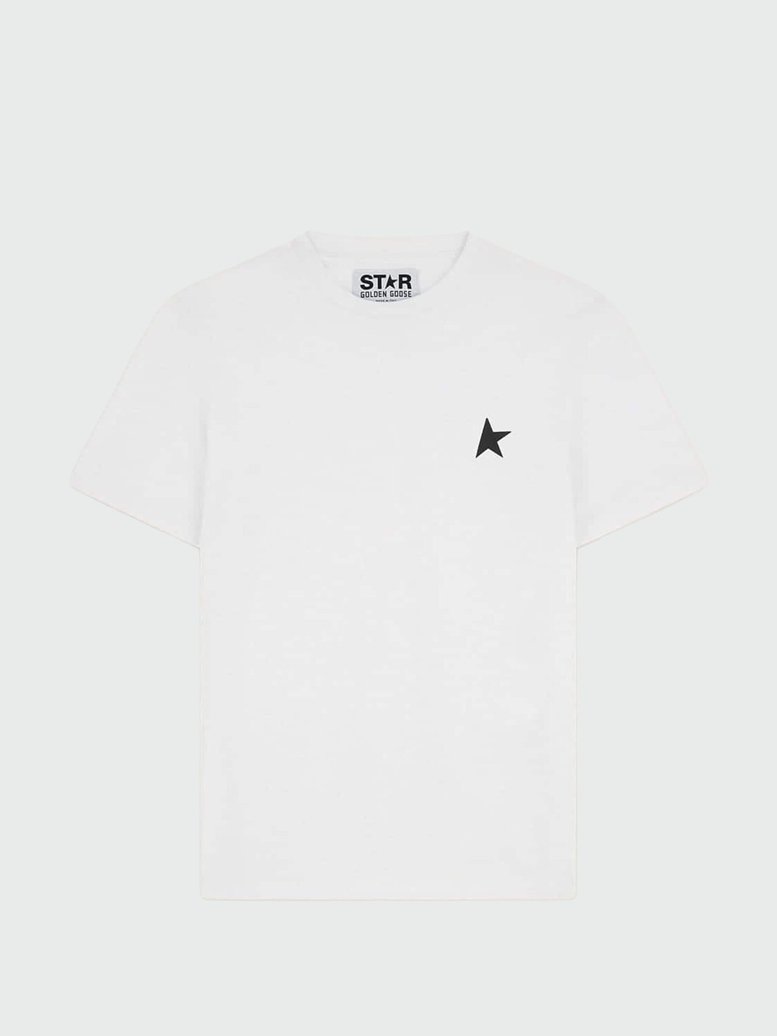 GOLDEN GOOSE - Remera con estrella negra en la parte delantera Alta Automática