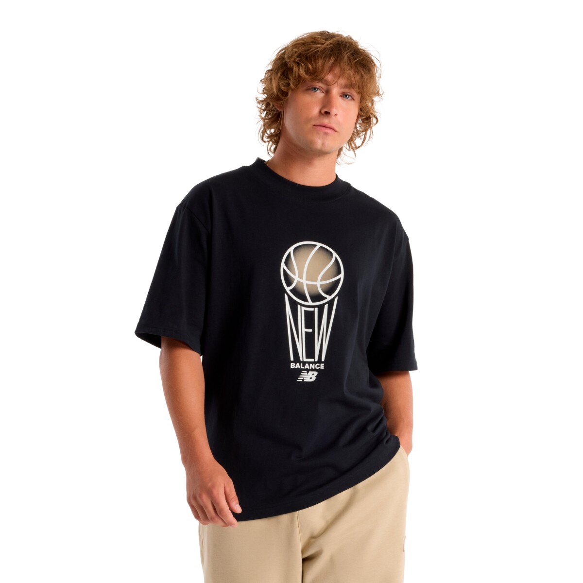 Remera New Balance de Hombre - HOOPS GRAPHIC - MT44585BK - BLACK 