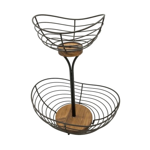 ORGANIZADOR METAL NEGRO 2 NIV 31X22X36.5CM Unica