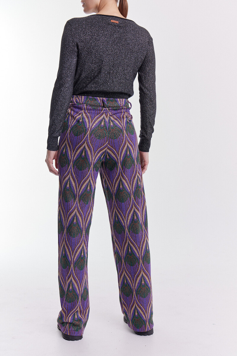 Pantalon Abstracto Violeta