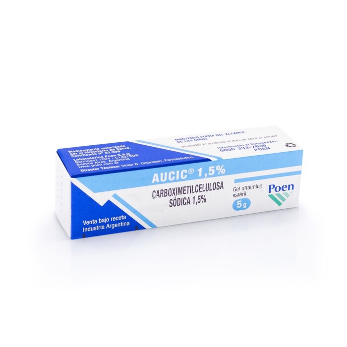 AUCIC 1,5% GEL OFTALM. POMO X 5 GR. única