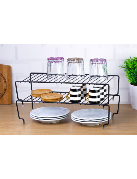 ORGANIZADOR PLATOS 8x8x28CM CROMADO — Deco Hogar