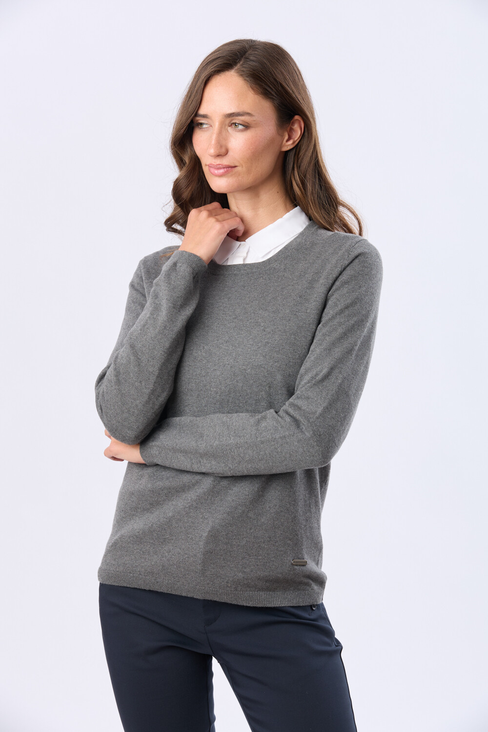 BUZO TEJIDO CLÁSICO Gris Oscuro