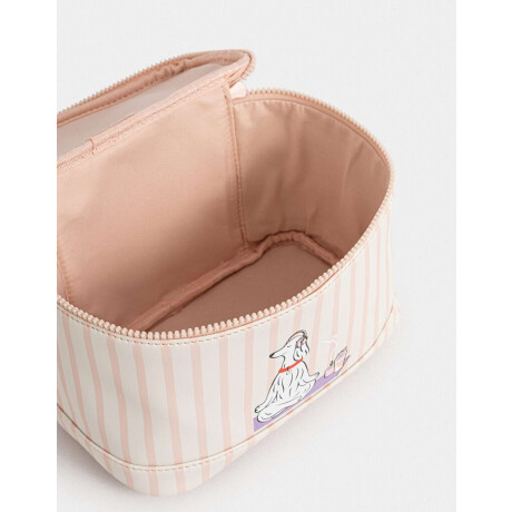 Portacosméticos Flores Estampado Rayas