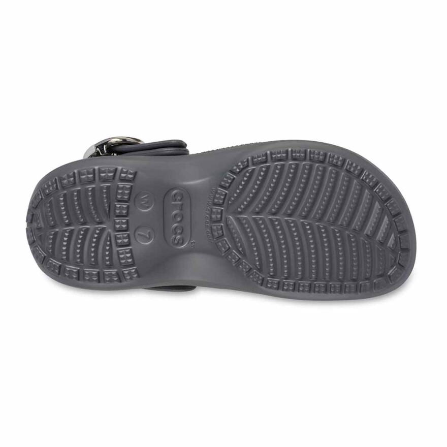 Crocs Classic Platform Buckle Clog Mujer Carbon