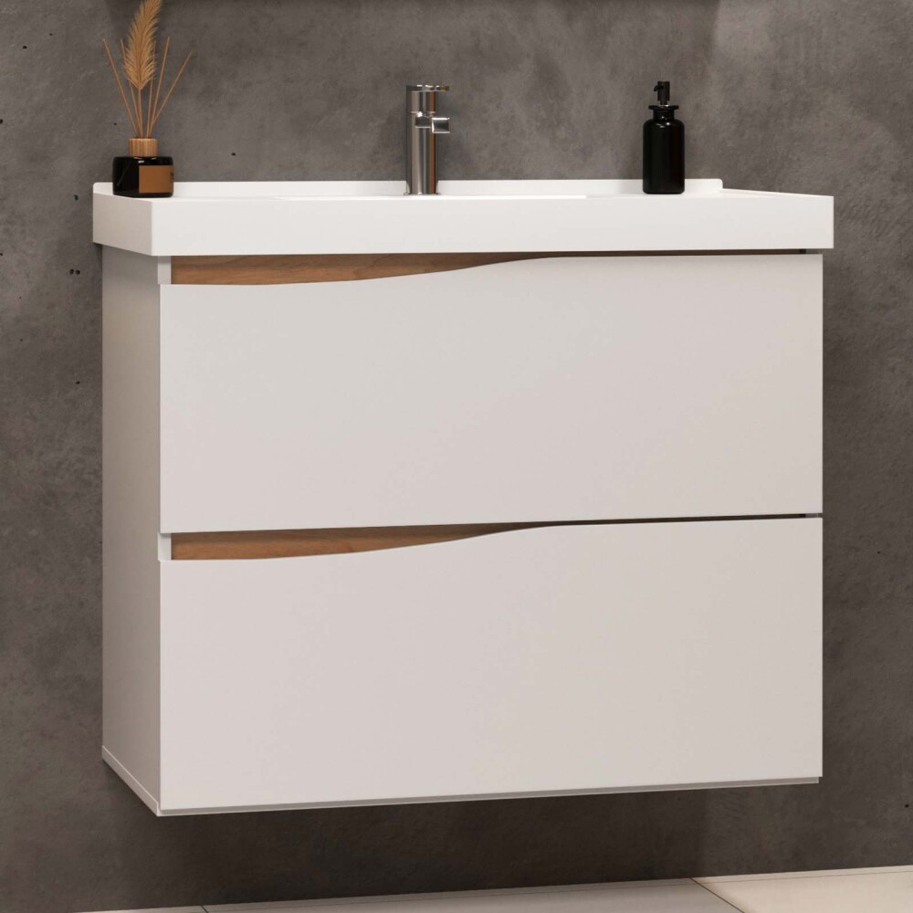 MUEBLE DE BAÑO MDP BLANCO LILA