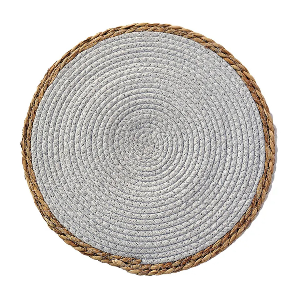 Mantel Individual en Fibra Natural y Algodón Ø38Cm Paramount - Gris 