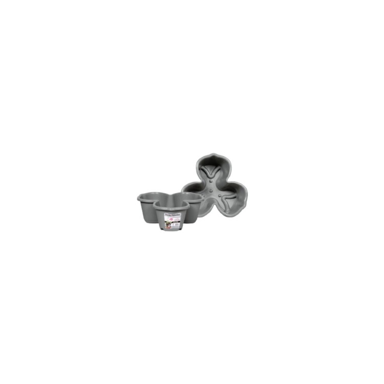 MACETA PETALO 1 LITRO GRIS GRIS