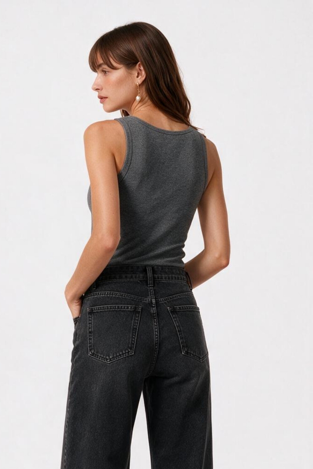 Musculosa Airi Gris Melange Oscuro