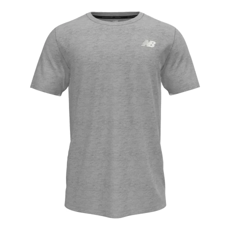 Remera New Balance de Hombre - Heathertech Tee - MT11070AG GREY