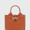 Longchamp -Bolso de cuero, Le Roseau Sleek Terracota