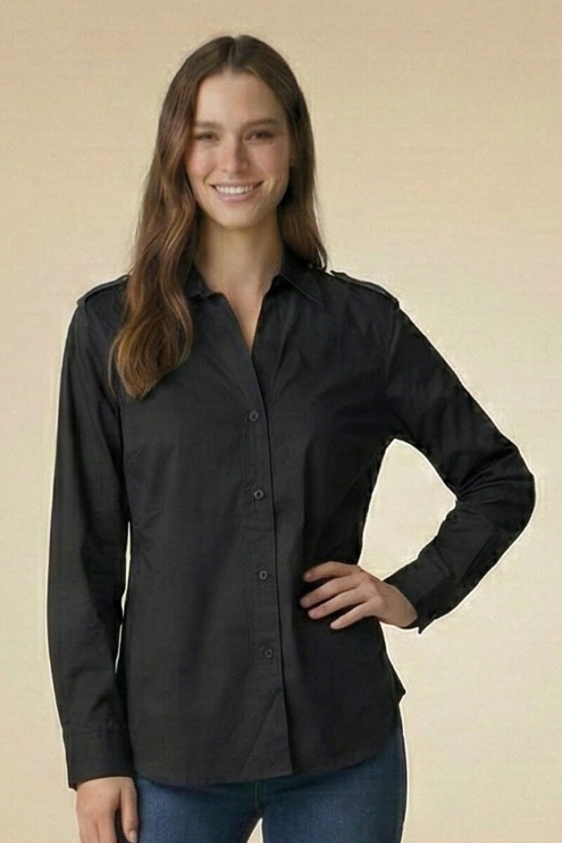 Camisa Casual. Negro