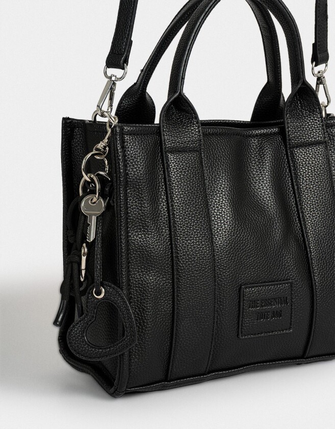 City Cartera City Cuerina - Negro