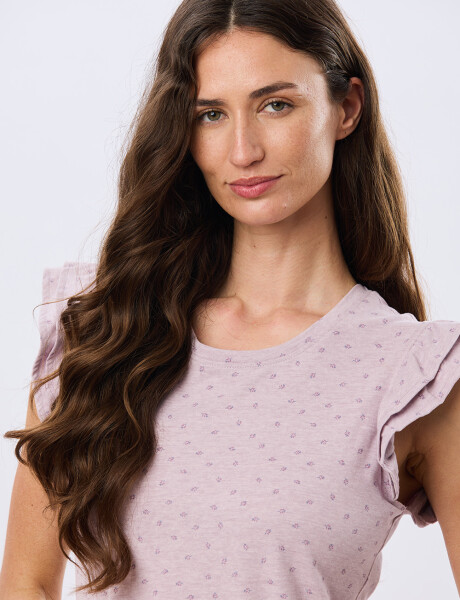 REMERA ESTAMPADA DE ALGODÓN Lavanda