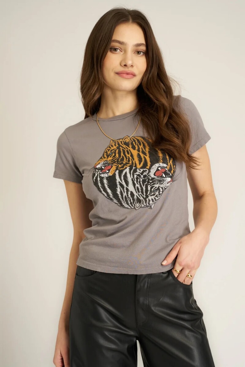 POLERA TIGER YIN YANG Gris