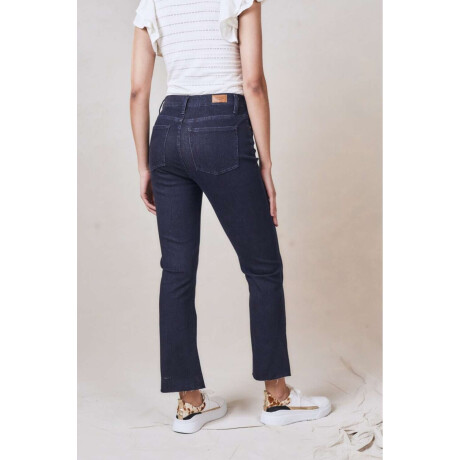 Crop Flared Tiro Alto Jean Oscuro