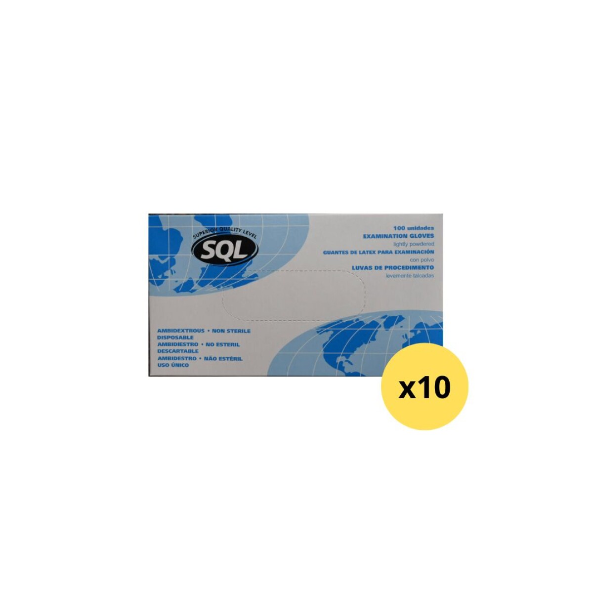 Guantes de látex SQL caja x 100 unidades OFERTA CAJA X 10 