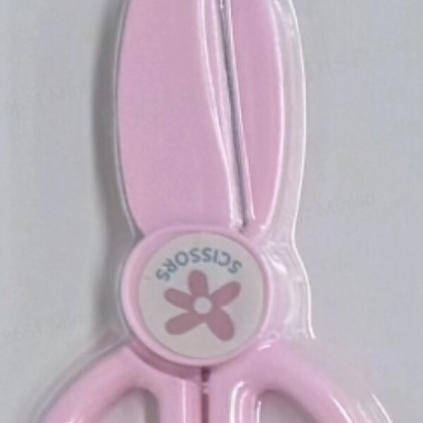 Tijera plástica rosa