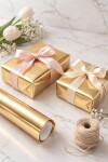 Papel regalo dorado 70x100 cm - 90 gr Papel regalo dorado 70x100 cm - 90 gr