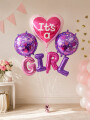 GLOBOS ITS A GIRL SET X 4 ROSADO