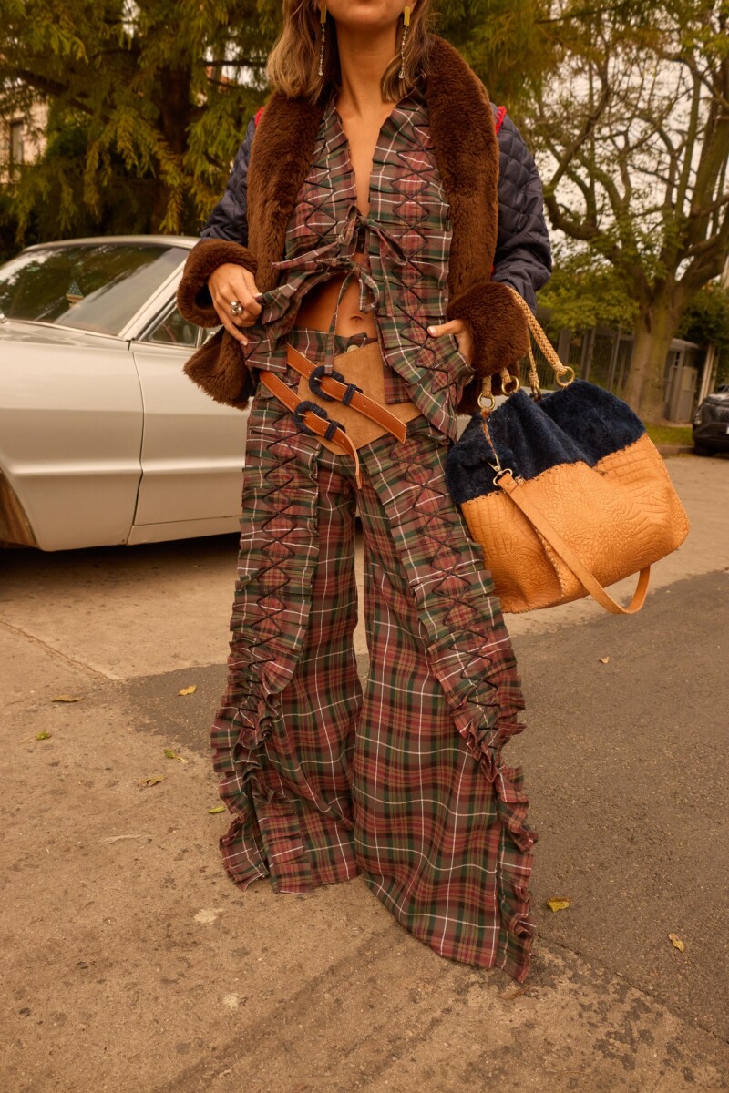 Cuadrillé Dancing Queen Pants - Bordeaux / Verde 