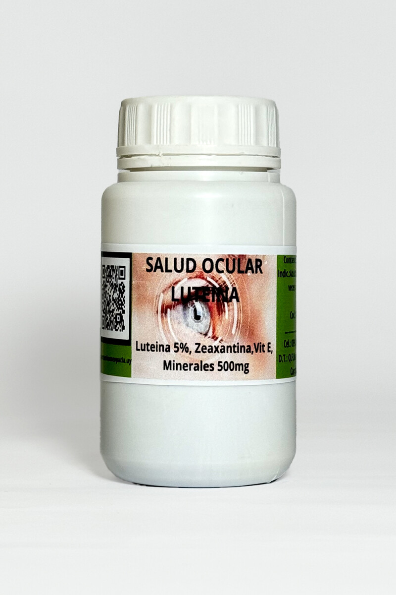 Salud Ocular (Luteína 5%, Zeaxantina, Vitamina E, Minerales 500mg) · 30 caps 