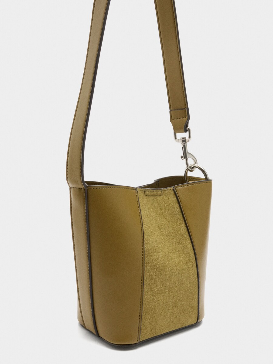 Bolso Bombonera Contraste De Texturas lima
