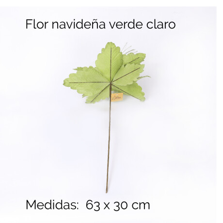 Flor Navideña Verde Claro 63x 30cm Flor Navideña Verde Claro 63x 30cm