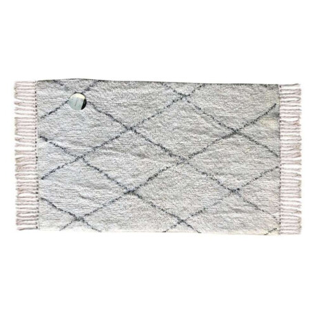 Alfombra 50X80Cm Rombos Blanco Y Negro