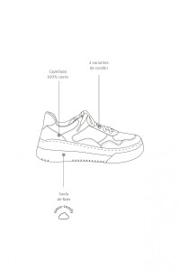 Zapatilla Combinada Blanco