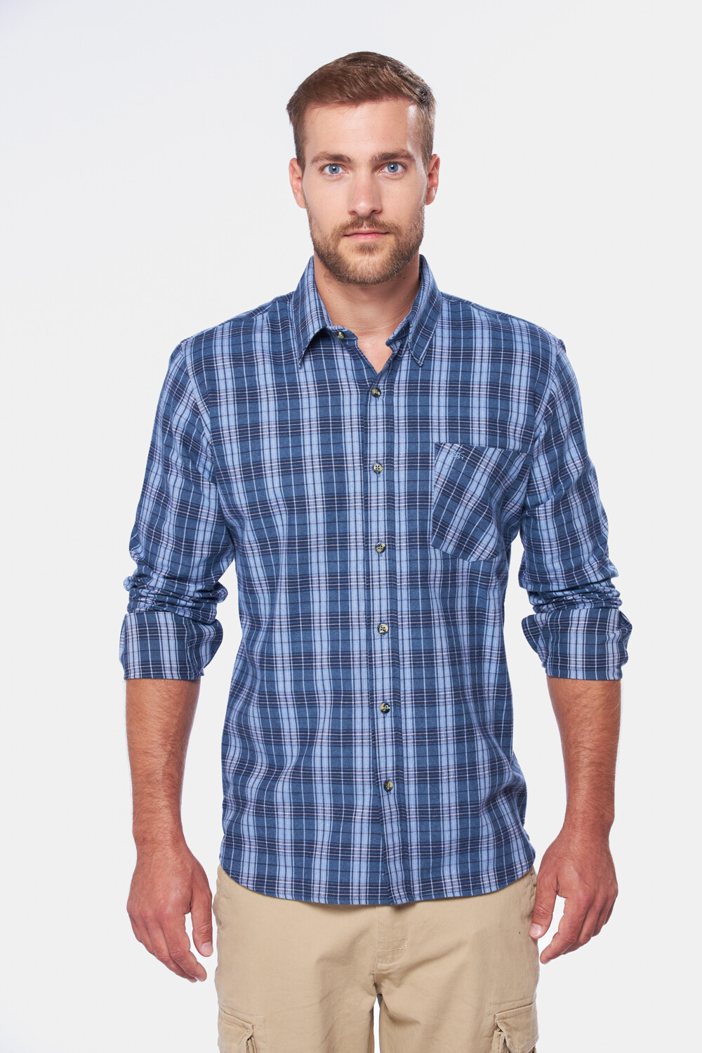 CAMISA DE VIYELA A CUADROS Unico