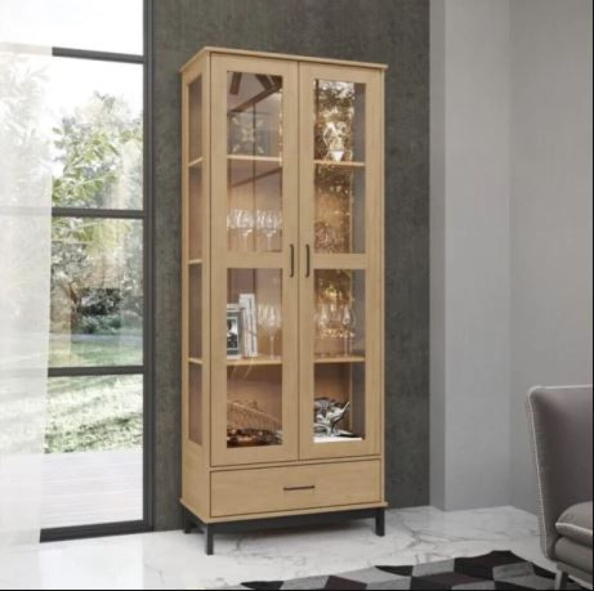 Cristalero 2 Puertas + 1 Cajón Madrid 1928RP 