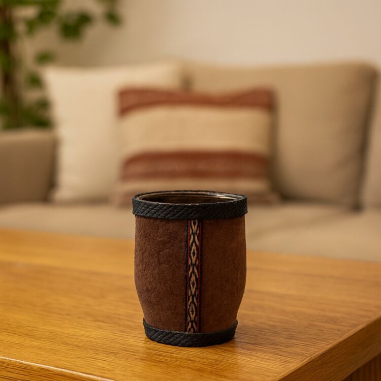 MATE DE VIDRIO FORRADO CUERO MATE DE VIDRIO FORRADO CUERO