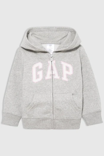 Canguro Con Cierre Logo Gap Toddler Niña Light Heather Grey B08