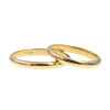 Par de alianzas clásicas en oro amarillo 18k de 3mm y triple altura bombé Par de alianzas clásicas en oro amarillo 18k de 3mm y triple altura bombé