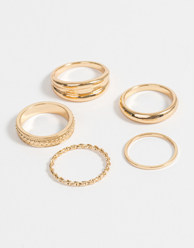 Sets Anillos De metal Set De Anillos Essential - Dorado