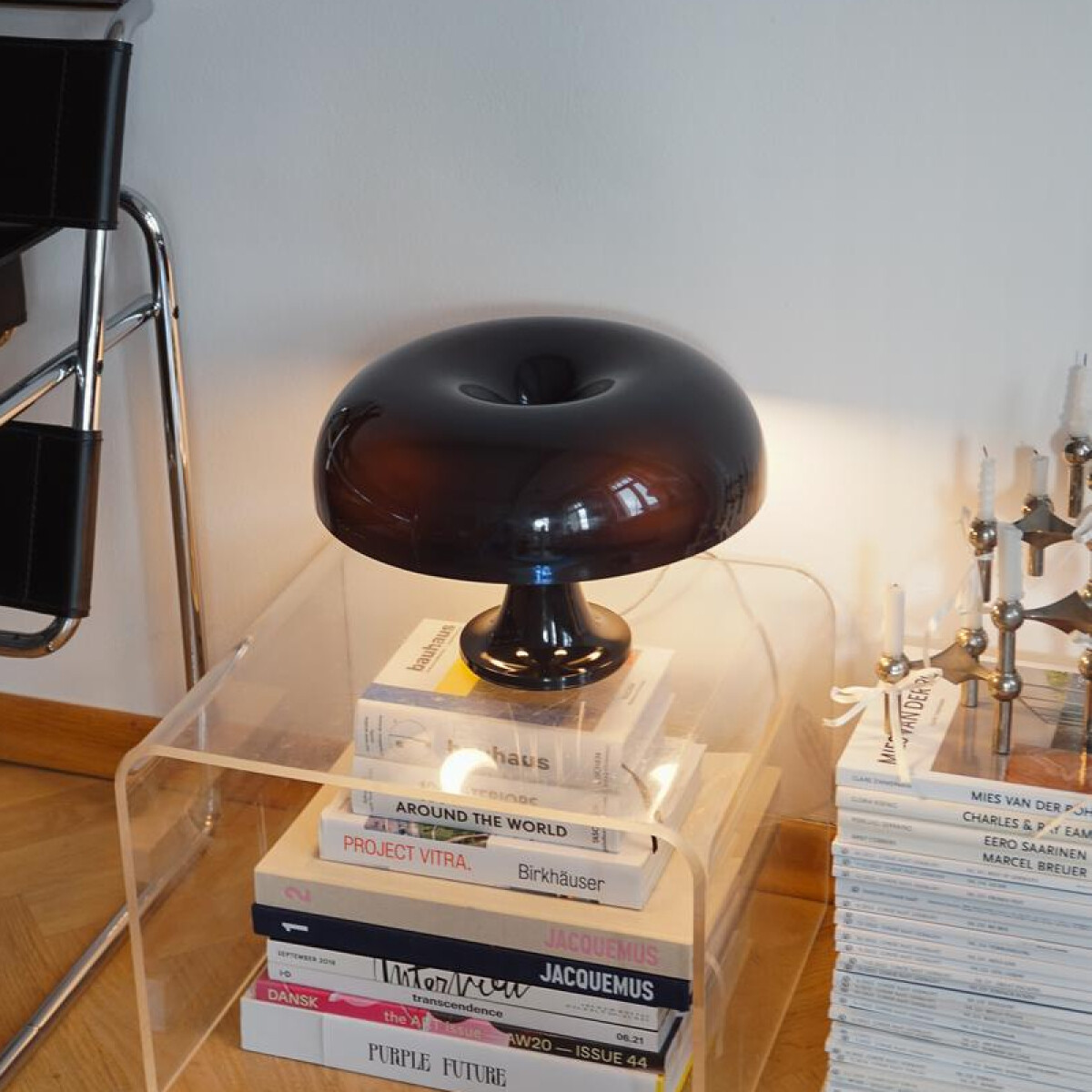 Lampara de mesa retro Mushroom - negro 