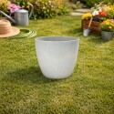 Maceta redonda 18Cm umbra gris piedra GRIS
