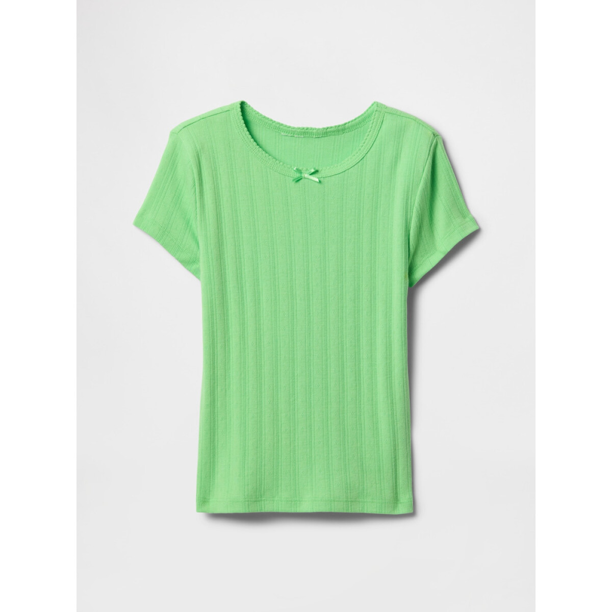 V-SS POINTELLE TEE - JULEP GREEN 