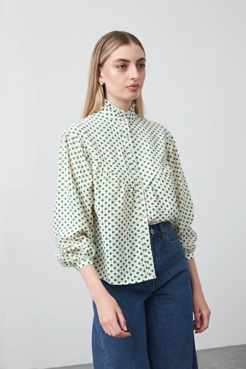 CAMISA D.CASSIN RAFAELA - CRU VERDE 