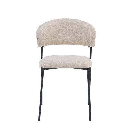 SILLA DE COMEDOR METAL-Y-TELA NATURAL-BEIGE DANNY