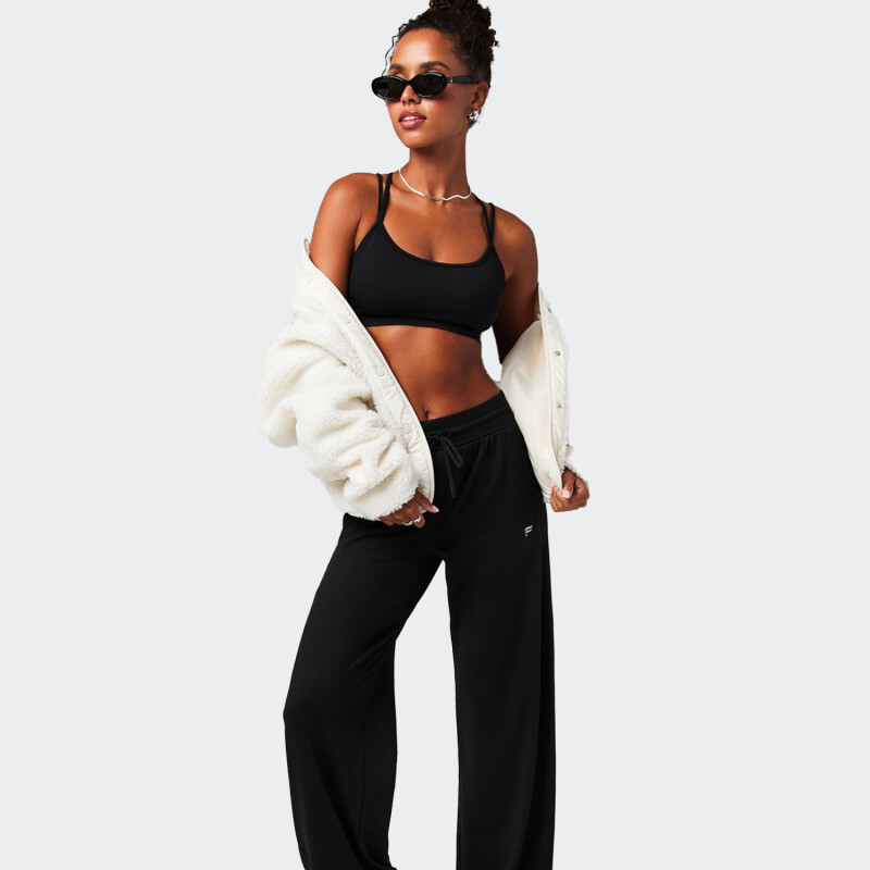 Pantalón Fabletics Wide Leg Cloud Jersey Negro