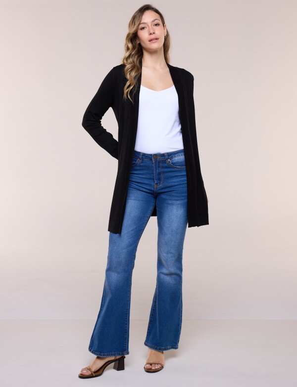 Cardigan Liviano Abierto NEGRO